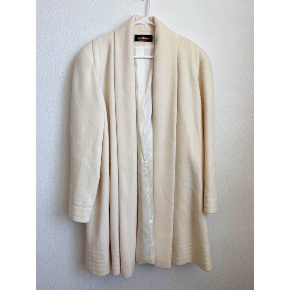 Vintage Alorna Wool Ivory Women’s Coat - Made In USA